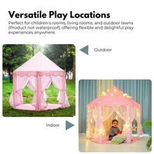 Load image into Gallery viewer, Kids Hexagonal Tent (Pink with LED Lights)
