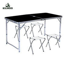Load image into Gallery viewer, Camping Table 120cm Black With 4 Chair
