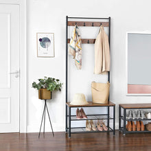 Load image into Gallery viewer, VASAGLE Coat Rack Stand Height 175 cm Rustic Brown
