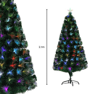 2.1m Fiber Optic Artificial Christmas Trees