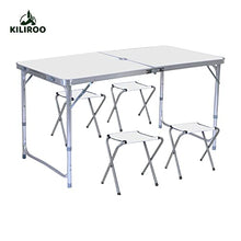 Load image into Gallery viewer, Camping Table 120cm Silver With 4 Chair
