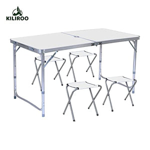 Camping Table 120cm Silver With 4 Chair