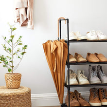 Load image into Gallery viewer, 5 Tier Metal Shoe Rack for 10 Pairs of Shoes Black
