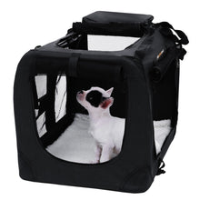 Load image into Gallery viewer, Dog Kennel Transport Box Folding Fabric Pet Carrier 60cm Black
