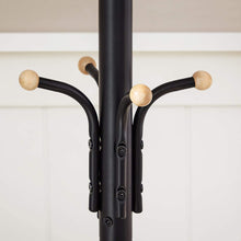 Load image into Gallery viewer, Metal Coat Rack 182 cm Tall Hall Tree Black
