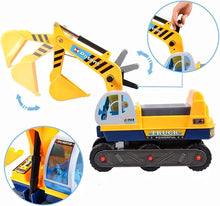 Load image into Gallery viewer, GOMINIMO Kids Ride On Sand Excavator Toy Car with Helmet
