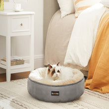 Load image into Gallery viewer, 50cm Dog Sofa Bed Round Shape Fabric Light Grey5
