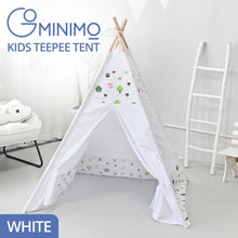 Load image into Gallery viewer, Kids Teepee Tent with Side Window and Carry Case - White Forest
