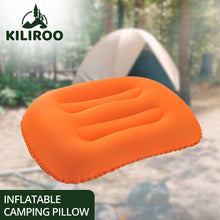 Load image into Gallery viewer, KILIROO Inflatable Camping Travel Pillow - Orange
