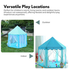 Load image into Gallery viewer, Kids Hexagonal Tent with LED Lights (Blue)
