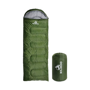 KILIROO Sleeping Bag 500GSM Army Green