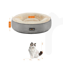 Load image into Gallery viewer, 50cm Dog Sofa Bed Round Shape Fabric Light Grey5
