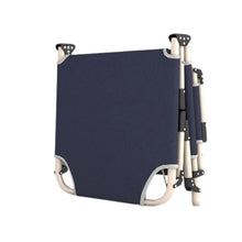 Load image into Gallery viewer, KILIROO Folding Camping Cot Bed 600D Oxford Fabric with Removable Pillow, Navy Blue
