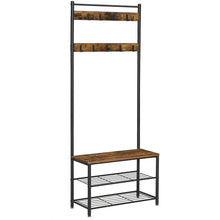 Load image into Gallery viewer, VASAGLE Coat Rack Stand Height 175 cm Rustic Brown
