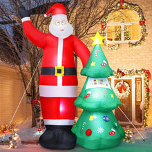 Load image into Gallery viewer, 2.5m Santa and Christmas Tree Christmas Inflatable with LED
