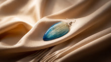 Load image into Gallery viewer, Real Orchid Petal Earrings – Vibrant Purple &amp; Blue Resin
