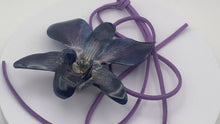Load and play video in Gallery viewer, Purple orchid Dendrobium Real Flower Necklace
