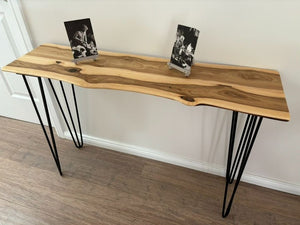 Console hall entrance table handmade from Cypress Australian timber -110cm length with minimalist legs