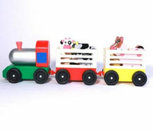 Load image into Gallery viewer, Train Wooden toy with wooden Animals Train NEW kids classic train play toy
