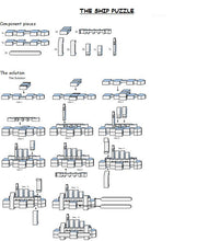 Load image into Gallery viewer, Brainteaser puzzle - 3D Interlocking boat wooden puzzle.
