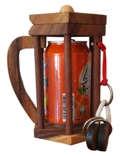 Load image into Gallery viewer, Brainteaser cold drink can puzzle challenge - open the lock before you can have a drink!
