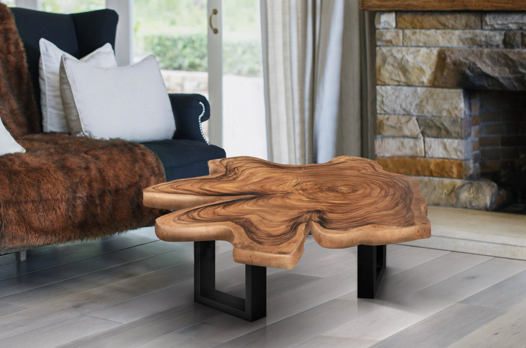 Unique Saur Wood Round Coffee Table, generous 95cm across one of kind 100% unique designed  by nature