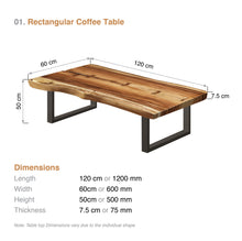 Load image into Gallery viewer, Coffee Table 1.2m (120cm) Hand carved from Acacia tree (Saur Wood)-designed by nature.
