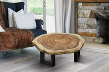 Load image into Gallery viewer, Wood Round Coffee Table, generous 95cm across one of kind 100% unique designed  by nature
