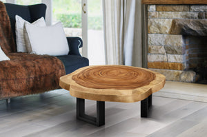 Coffee Table, wood large 95cm diameter, 9 cm thick uniquely designed by nature Table 16