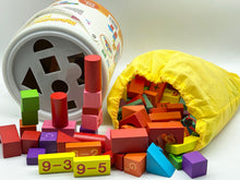 Load image into Gallery viewer, Kids Wooden Blocks 100 Pcs with Tub- Rec. Age: 24 months+
