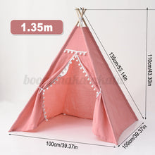 Load image into Gallery viewer, Teepee canvas Wigwam Tent Cubby House Small Medium sized for kids indoor -Pink-135 cm Size
