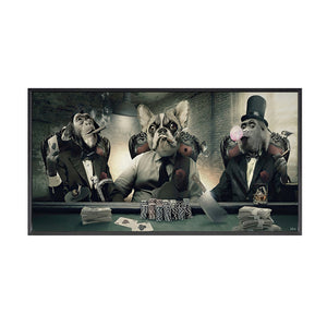 Wall art canvas framed print 100 x 50cm. Gangsters-Last one