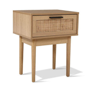 2 x Rattan Bedside Tables with Drawer (Twin Pack)-4