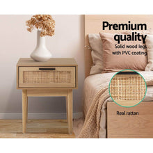 Load image into Gallery viewer, 2 x Rattan Bedside Tables with Drawer (Twin Pack)-8
