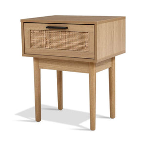 2 x Rattan Bedside Tables with Drawer (Twin Pack)-5