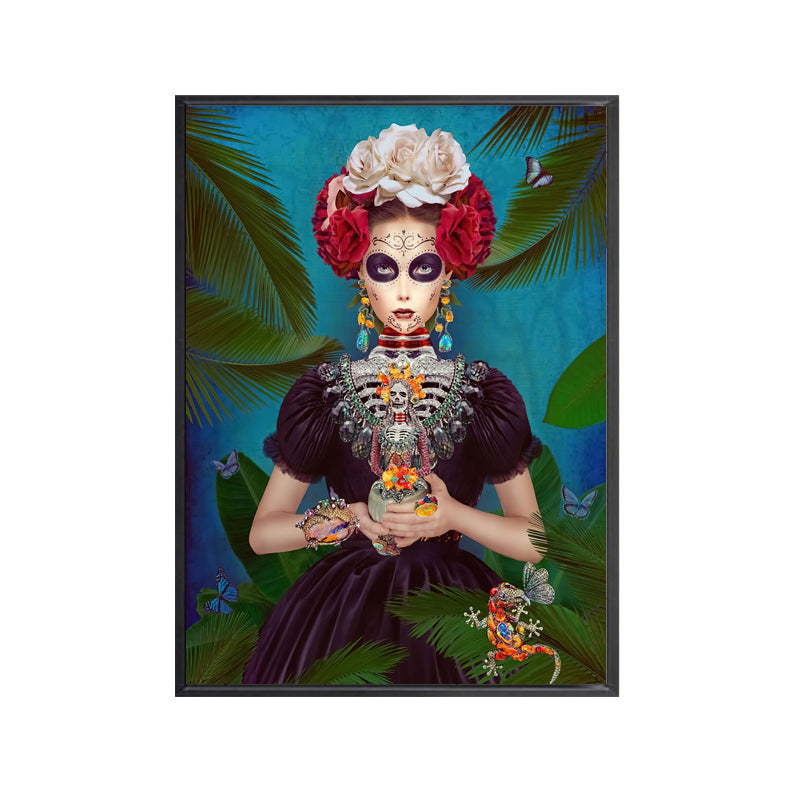 Wall art canvas framed print 60 x 90 cm Lady Catrina