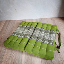 Load image into Gallery viewer, Double Fold Portable Meditation Cushion 100% handmade in Thailand with 100% Kapok Fill
