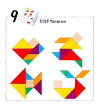 Load image into Gallery viewer, Set 12 -TWELVE different Puzzle Educational Games for Travel in closable Tin Can.
