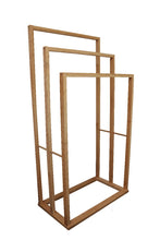 Load image into Gallery viewer, CARLA HOME Bamboo Towel Bar Holder Rack 3-Tier Freestanding for Bathroom and Bedroom
