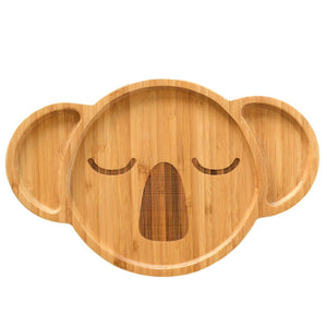 Toddlers mealtime Plate 100% sustainable bamboo-Karri the Koala-Food contact grade production