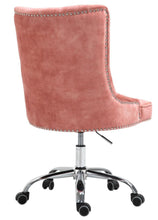 Load image into Gallery viewer, Velvet Upholstered Tufted Office Chair with Studs-Pink
