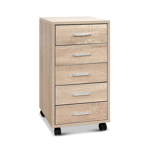 5 Drawer Filing Cabinet Storage Drawers Wood Study Office School File Cupboard-0