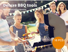 Load image into Gallery viewer, Fathers Day Gift Men&#39;s Republic 16 Piece BBQ Set in Aluminium Case
