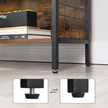 Load image into Gallery viewer, VASAGLE 4 Tiers Bookcase Office Storage Shelf Rustic Brown and Black
