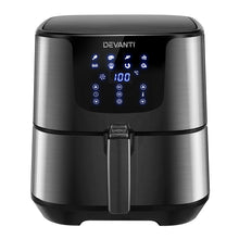 Load image into Gallery viewer, Devanti Air Fryer 7L LCD Fryers Oven Airfryer Kitchen Healthy Cooker Stainless Steel
