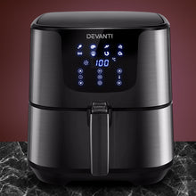 Load image into Gallery viewer, Devanti Air Fryer 7L LCD Fryers Oven Airfryer Kitchen Healthy Cooker Stainless Steel
