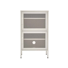 Load image into Gallery viewer, ArtissIn Double Mesh Door Storage Cabinet Organizer Bedroom White
