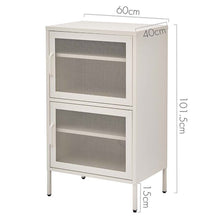 Load image into Gallery viewer, ArtissIn Double Mesh Door Storage Cabinet Organizer Bedroom White
