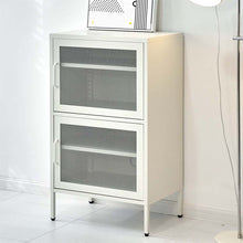 Load image into Gallery viewer, ArtissIn Double Mesh Door Storage Cabinet Organizer Bedroom White
