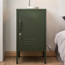 Load image into Gallery viewer, ArtissIn Metal Locker Storage Shelf Filing Cabinet Cupboard Bedside Table Green
